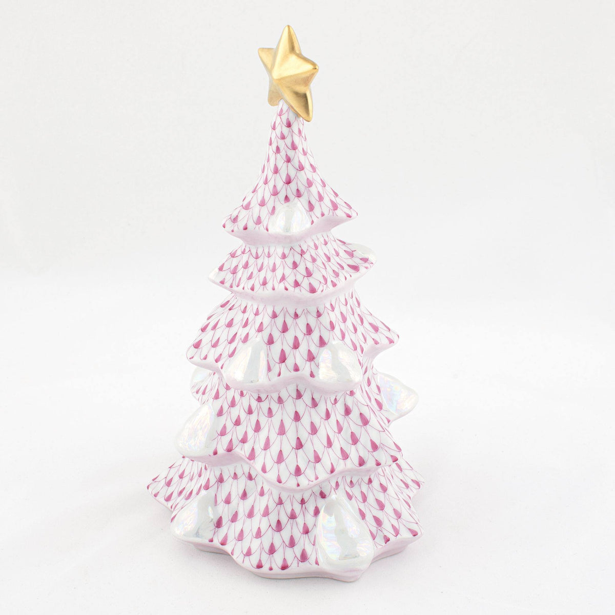 Herend Large Christmas Tree Figurine – Raspberry, alternate view