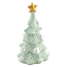 Hand-painted Herend Large Christmas Tree Figurine in Key Lime fishnet porcelain on a white background