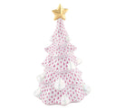Raspberry fishnet Large Christmas Tree Figurine figurine, hand-painted Herend porcelain with 24k gold accents