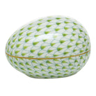 Key Lime fishnet Large Egg Figurine figurine, hand-painted Herend porcelain with 24k gold accents