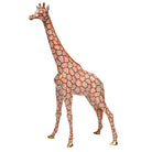 Hand-painted Herend Large Giraffe Figurine in fine porcelain, 15.5in H, on a white background