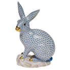 Hand-painted Herend Large Rabbit Figurine in fine porcelain, 11.75in H, on a white background
