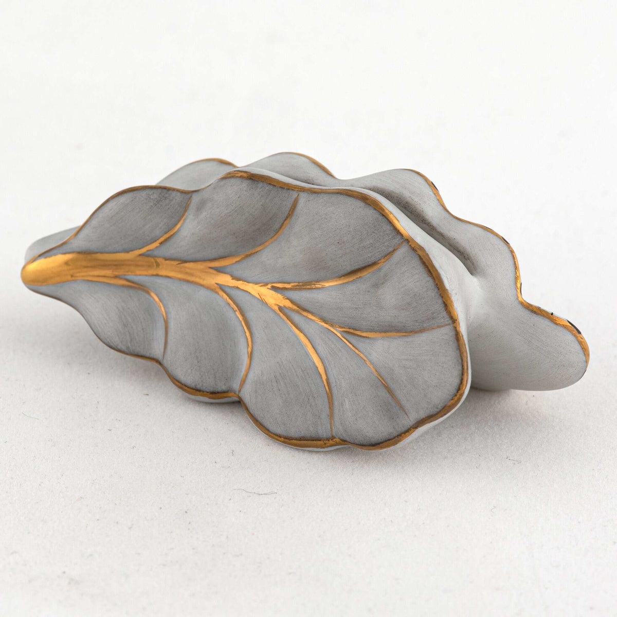 Herend Leaf Place Card Holder – Black, alternate view