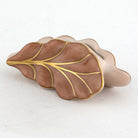 Herend Leaf Place Card Holder – Chocolate, alternate view