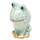 Hand-painted Herend Leapin Louie Figurine in fine porcelain, 1.75in H, on a white background