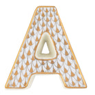 Herend Letter A in Gold - Hand-painted Hungarian porcelain figurine by Herend. Paris Tableware.