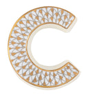 Herend Letter C in Gold - Hand-painted Hungarian porcelain figurine by Herend. Paris Tableware.