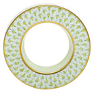 Herend Letter O Figurine porcelain figurine painted in the Key Lime fishnet pattern