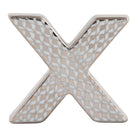 Letter X Figurine in hand-painted Platinum porcelain by Herend of Hungary
