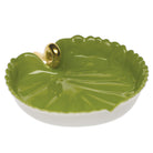 Hand-painted Herend Lily Pad Garnishment in fine porcelain, 4.25in L X 4.25in W, on a white background