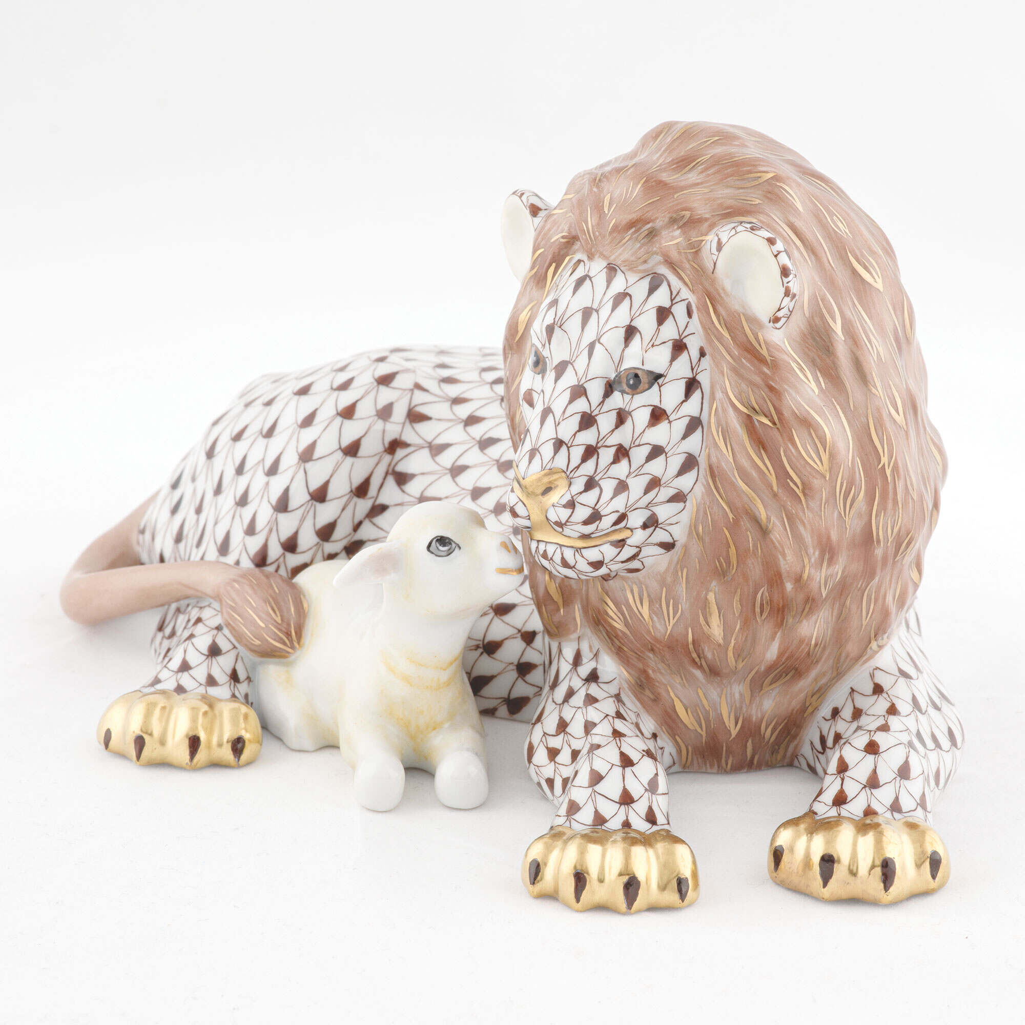 Herend Lion and Lamb Figurine — additional view