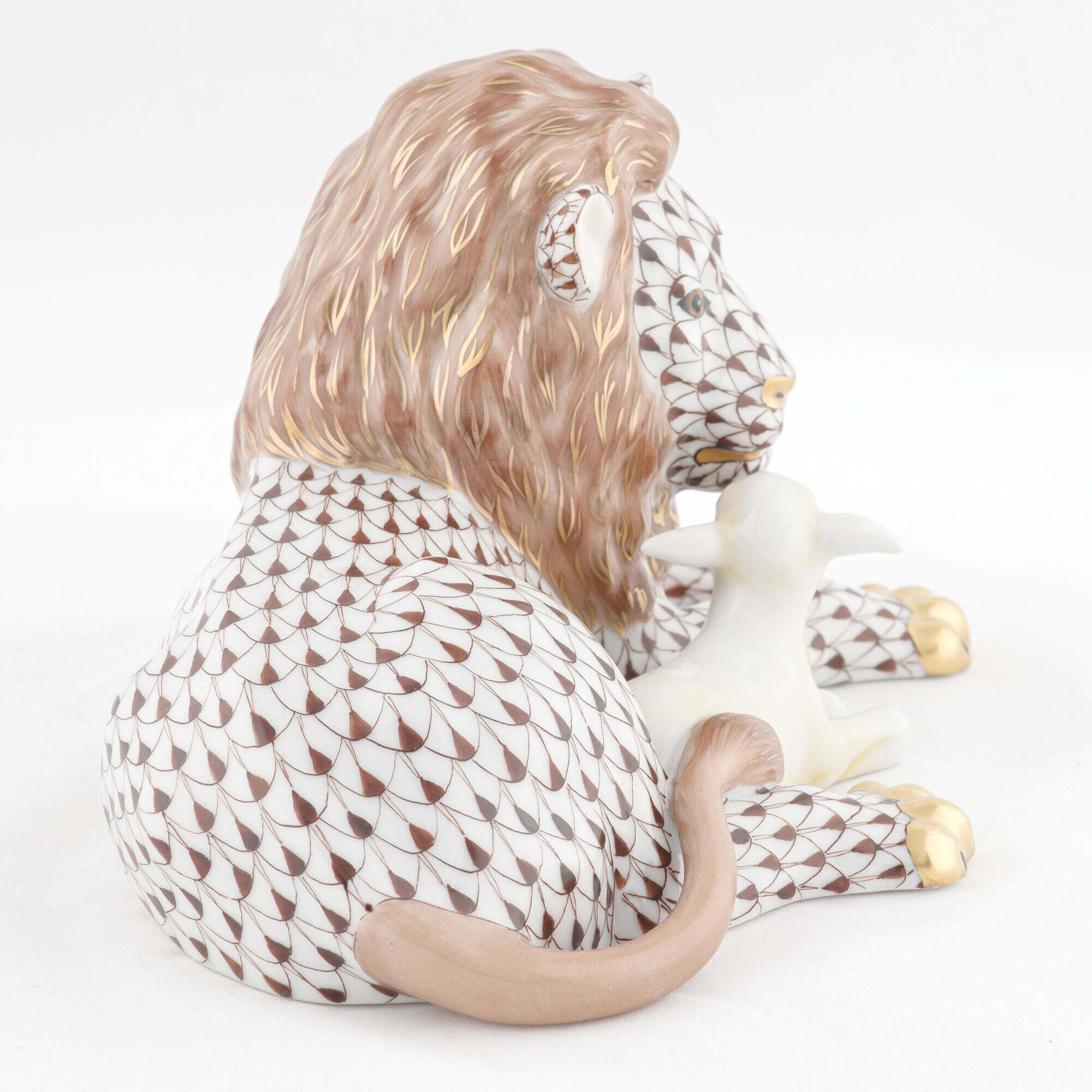 Herend Lion and Lamb Figurine — additional view