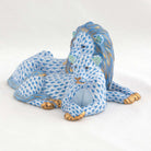 Herend Lion and Lioness Figurine – Blue, alternate view