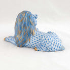 Herend Lion and Lioness Figurine – Blue, alternate view