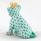 Herend Lion Cub with Crown Figurine – Green, alternate view