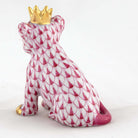 Herend Lion Cub with Crown Figurine – Raspberry, alternate view