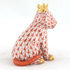 Herend Lion Cub with Crown Figurine – Rust, alternate view