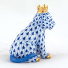 Herend Lion Cub with Crown Figurine – Sapphire, alternate view