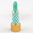 Herend Lipstick Figurine – Green, alternate view