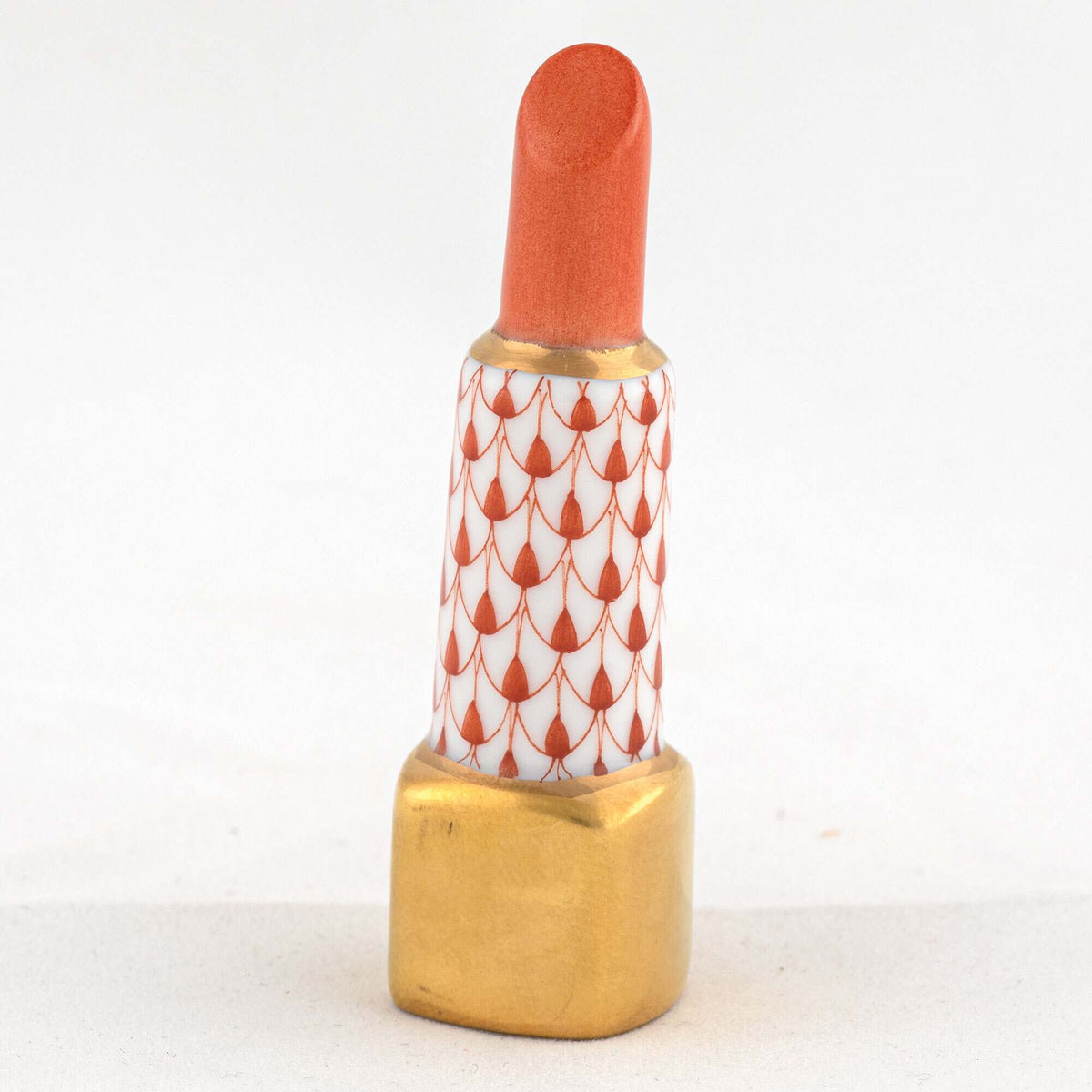 Herend Lipstick Figurine – Rust, alternate view