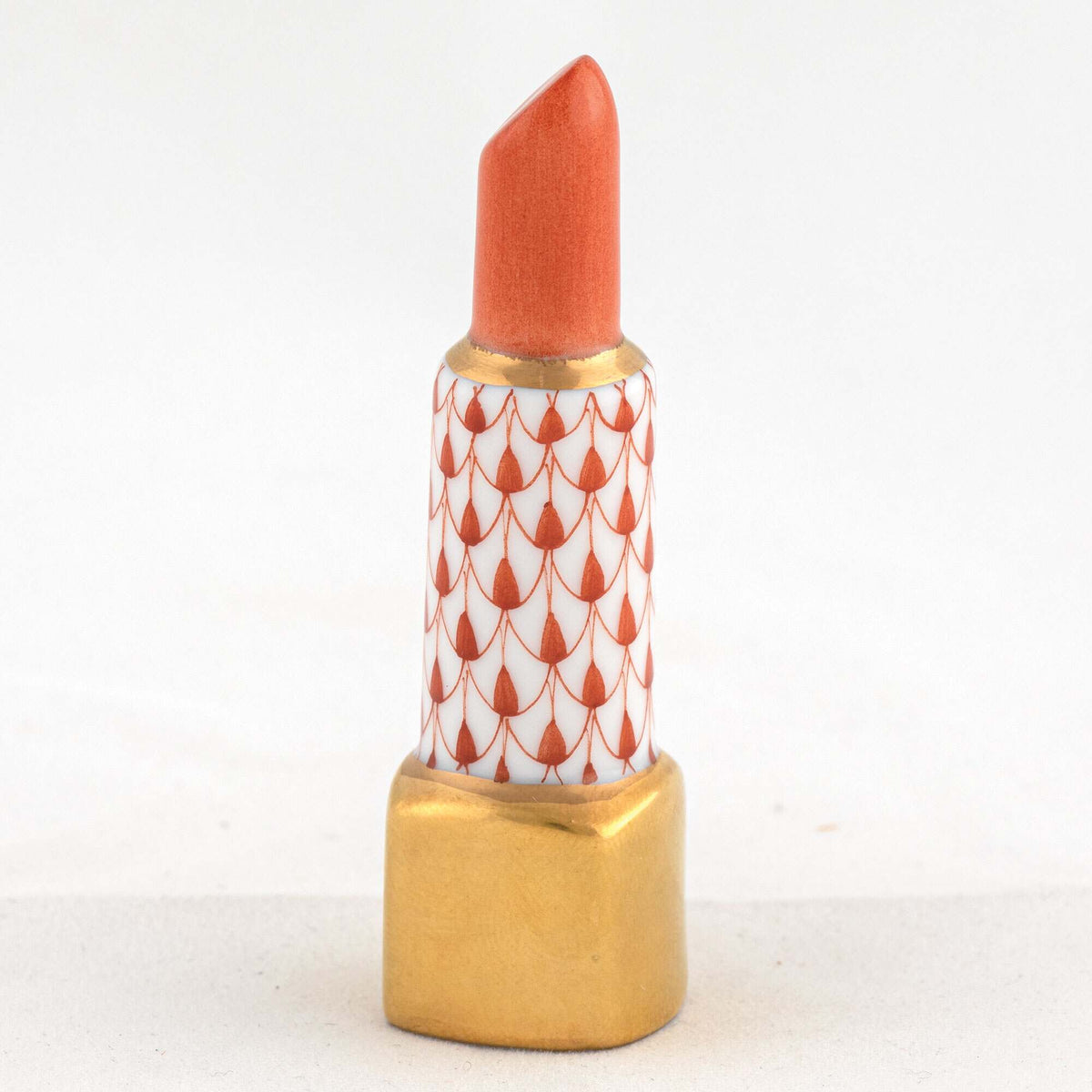 Herend Lipstick Figurine – Rust, alternate view