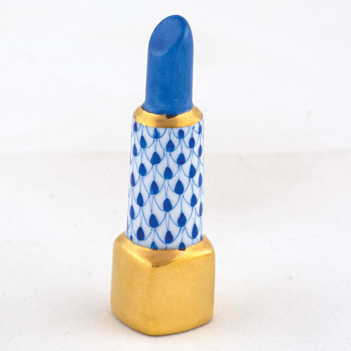 Herend Lipstick Figurine – Sapphire, alternate view