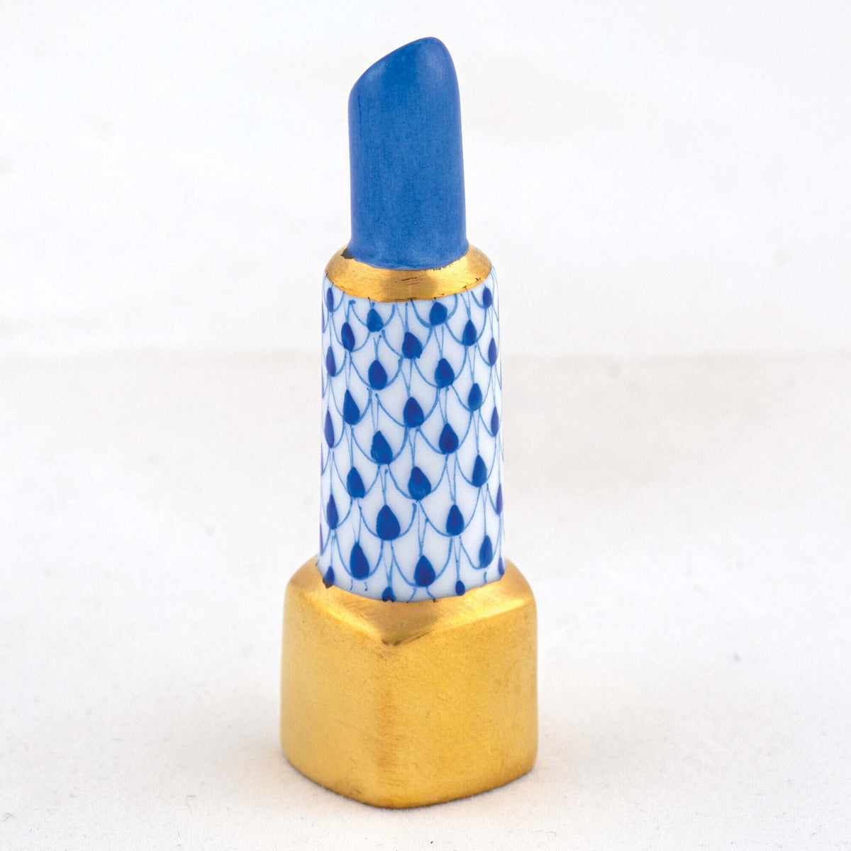 Herend Lipstick Figurine – Sapphire, alternate view