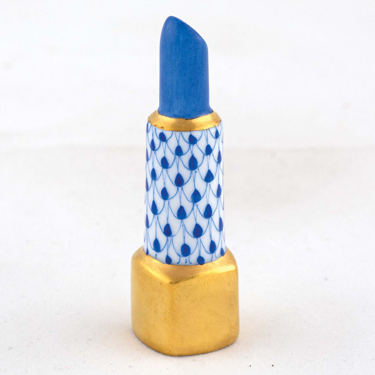 Herend Lipstick Figurine – Sapphire, alternate view