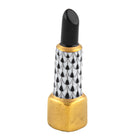 Herend Lipstick Figurine porcelain figurine painted in the Black fishnet pattern