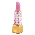 Herend Lipstick Figurine porcelain figurine painted in the Raspberry fishnet pattern