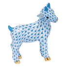 Blue fishnet Little Kid Figurine figurine, hand-painted Herend porcelain with 24k gold accents
