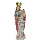 Hand-painted Herend Madonna and Child Figurine in fine porcelain, 5in W X 22in H, on a white background