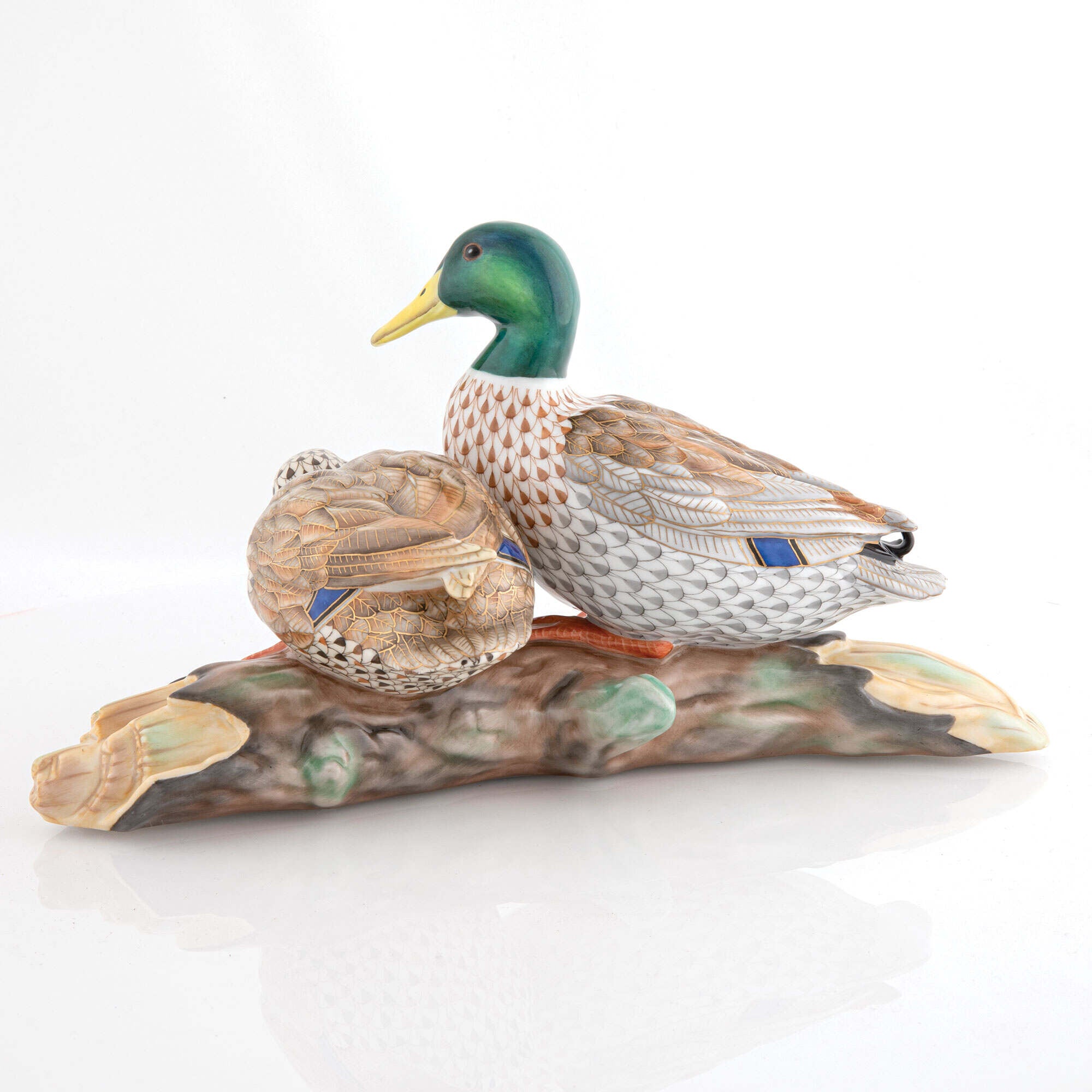 Herend Mallard Duck Family Figurine — additional view