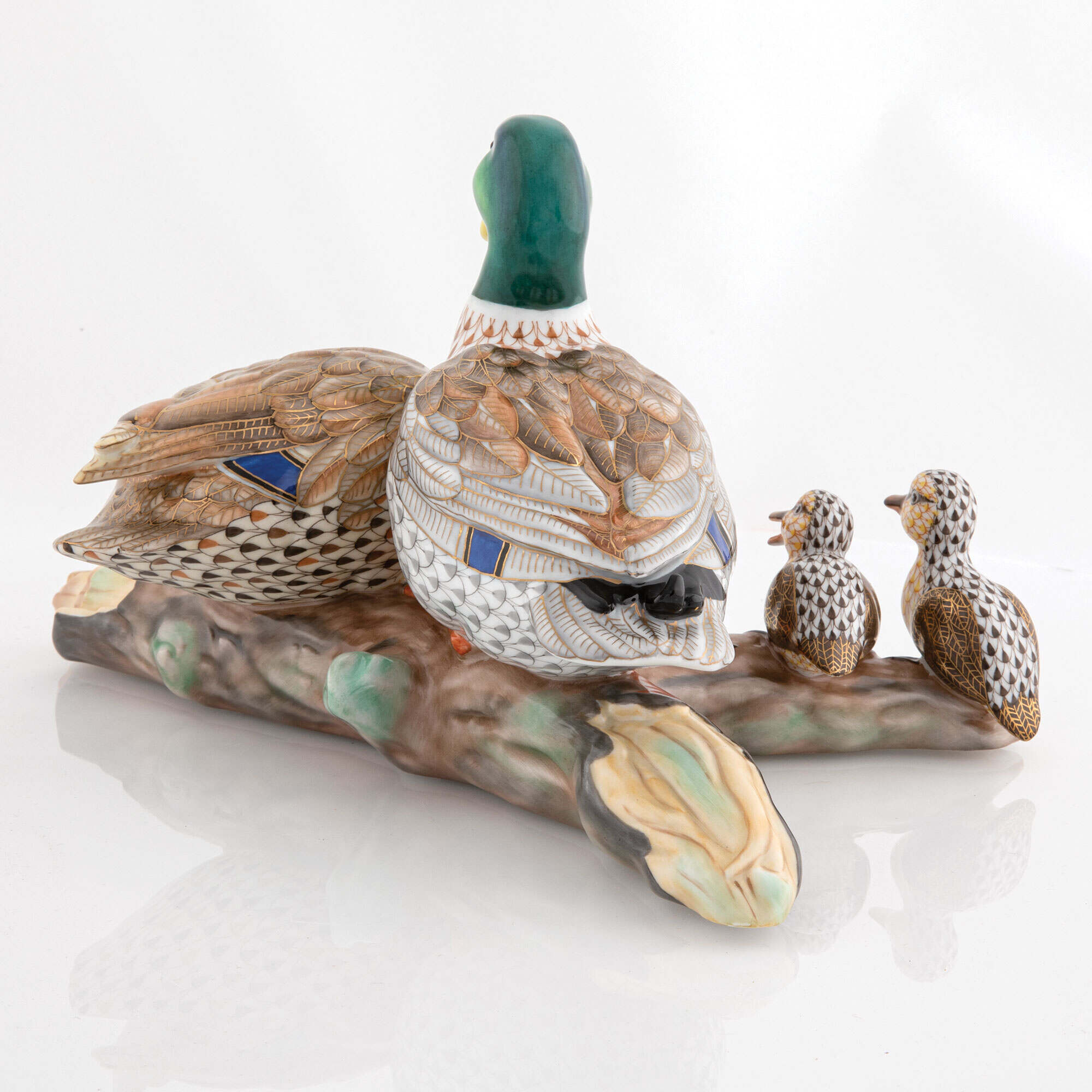 Herend Mallard Duck Family Figurine — additional view