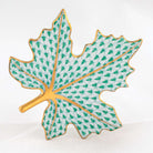 Herend Maple Leaf Figurine – Green, alternate view