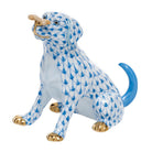 Max with Bone Figurine in hand-painted Blue porcelain by Herend of Hungary