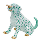 Herend Max with Bone Figurine porcelain figurine painted in the Green fishnet pattern