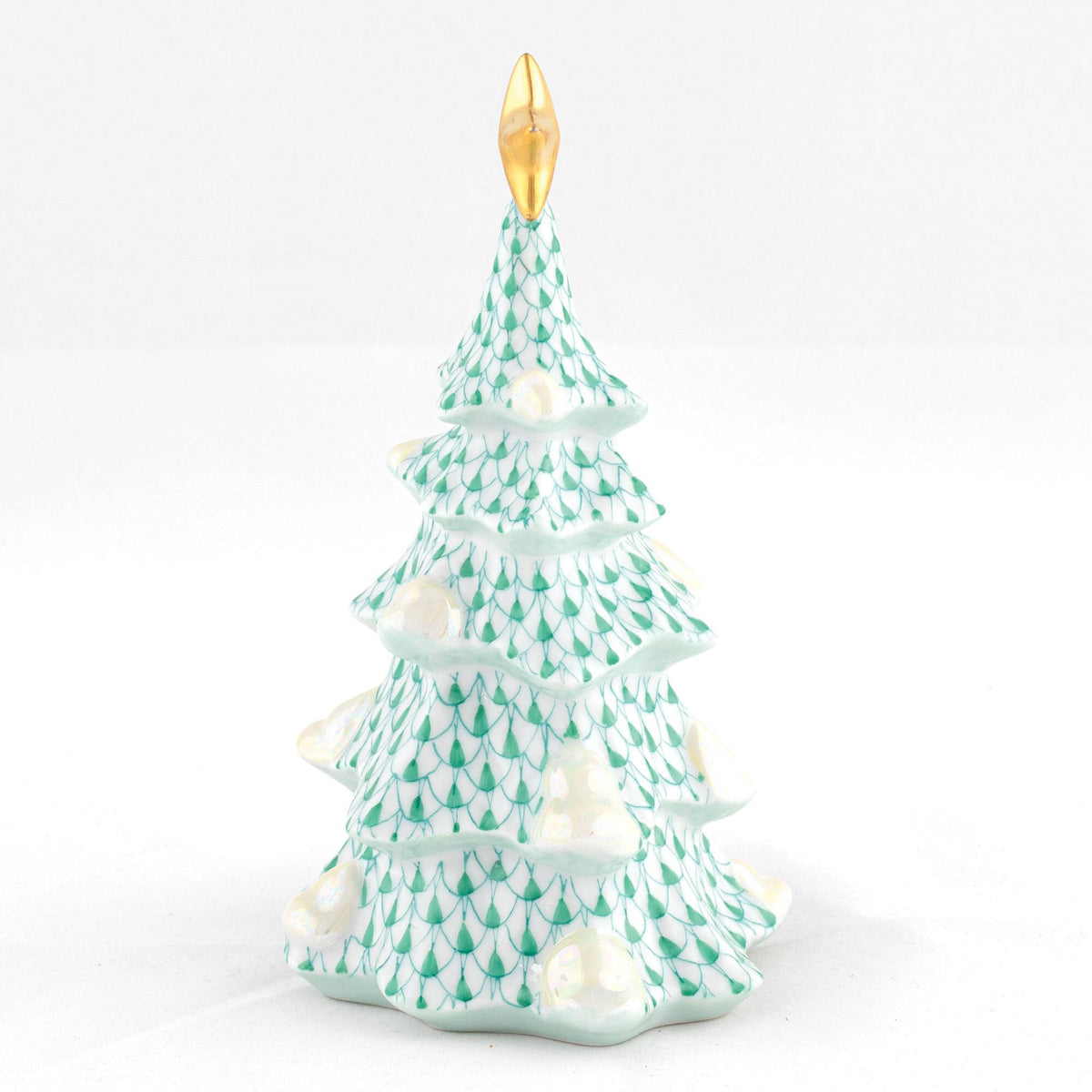 Herend Medium Christmas Tree Figurine – Green, alternate view