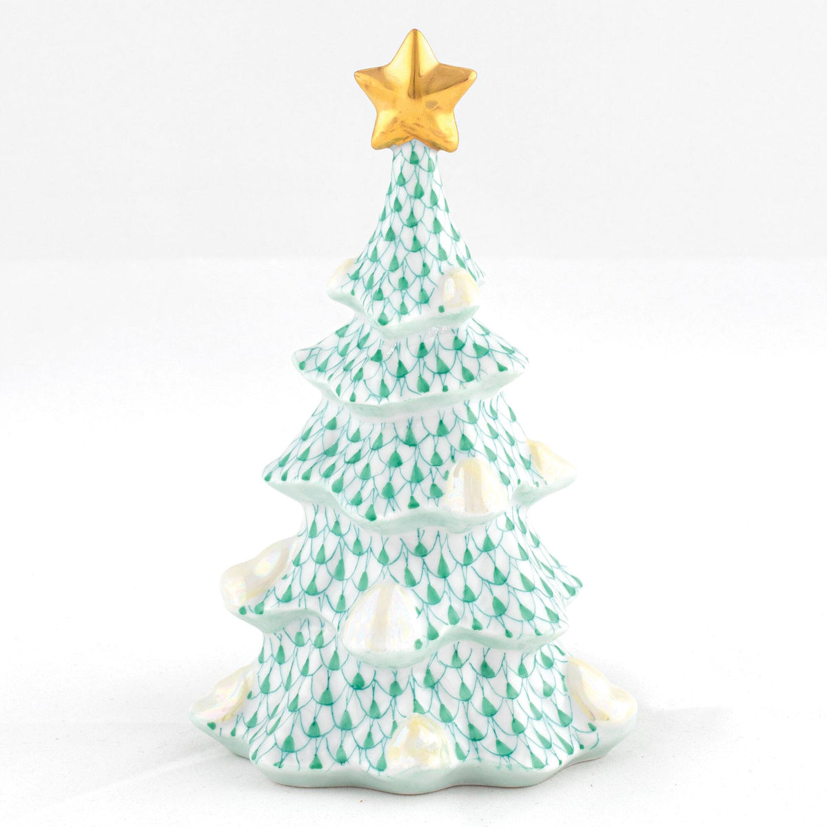Herend Medium Christmas Tree Figurine – Green, alternate view