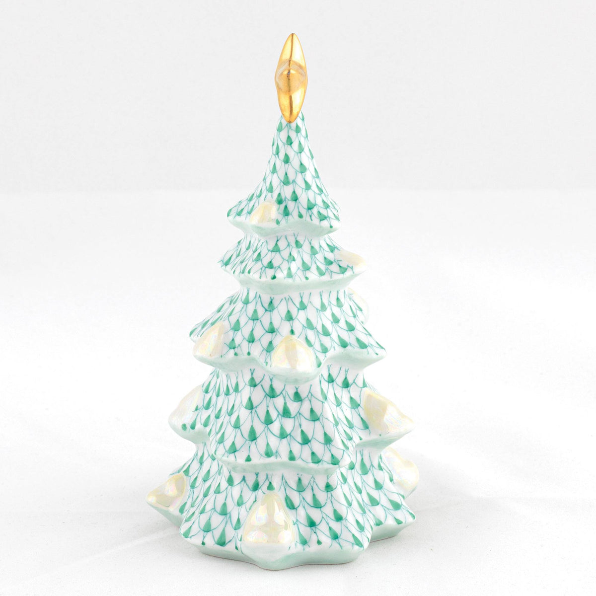 Herend Medium Christmas Tree Figurine – Green, alternate view