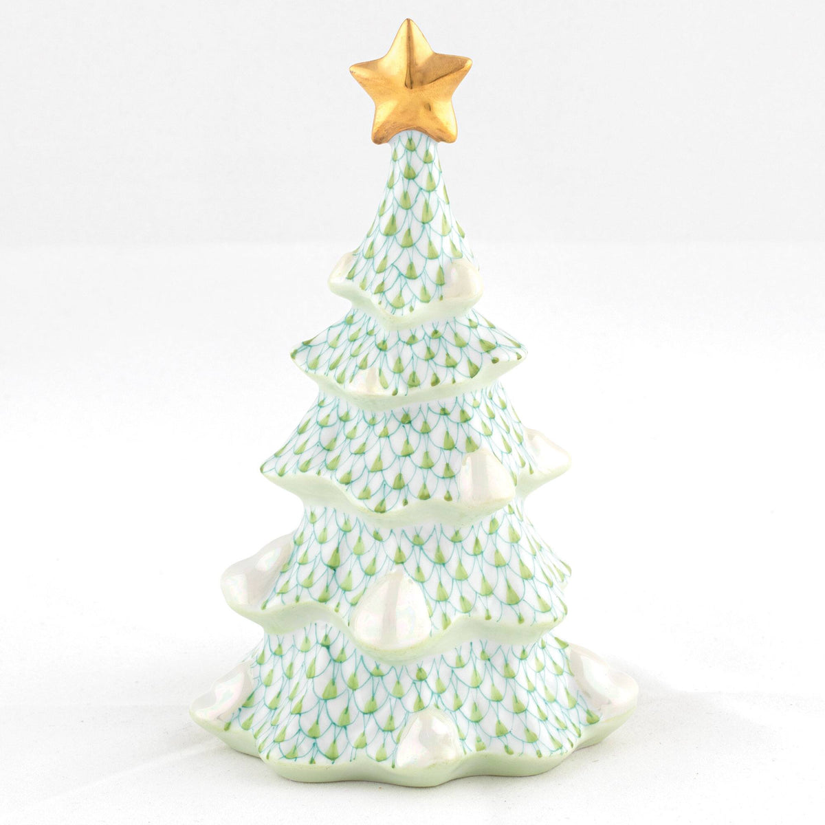 Herend Medium Christmas Tree Figurine – Key Lime, alternate view