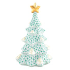 Herend Medium Christmas Tree in Green - Hand-Painted Porcelain Figurine