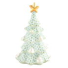 Medium Christmas Tree Figurine in hand-painted Key Lime porcelain by Herend of Hungary
