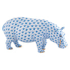 Medium Hippopotamus Figurine in hand-painted Blue porcelain by Herend of Hungary