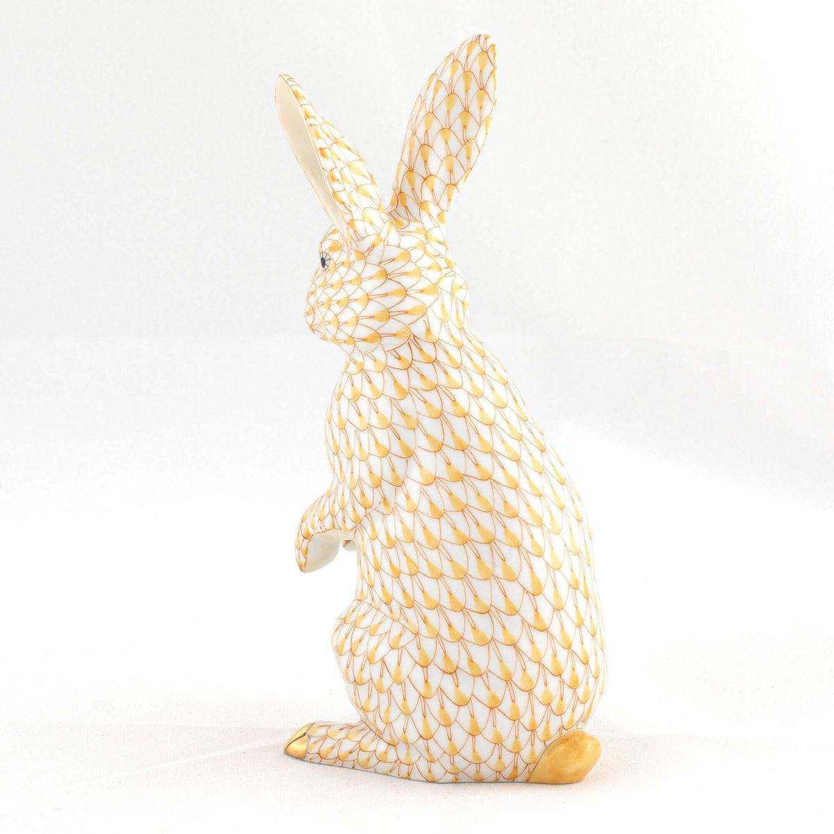 Herend Medium Standing Rabbit Figurine – Butterscotch, alternate view