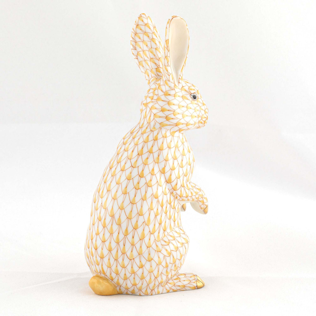 Herend Medium Standing Rabbit Figurine – Butterscotch, alternate view