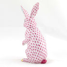 Herend Medium Standing Rabbit Figurine – Raspberry, alternate view