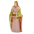 Hand-painted Herend Melchior Figurine in fine porcelain, 2.5in L X 1.75in W X 5.75in H, on a white background