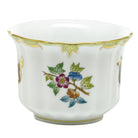 Hand-painted Herend Mini Cachepot in fine porcelain, 4.5in L X 4.5in H, on a white background