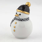 Herend Mini Snowman Figurine – Black, alternate view
